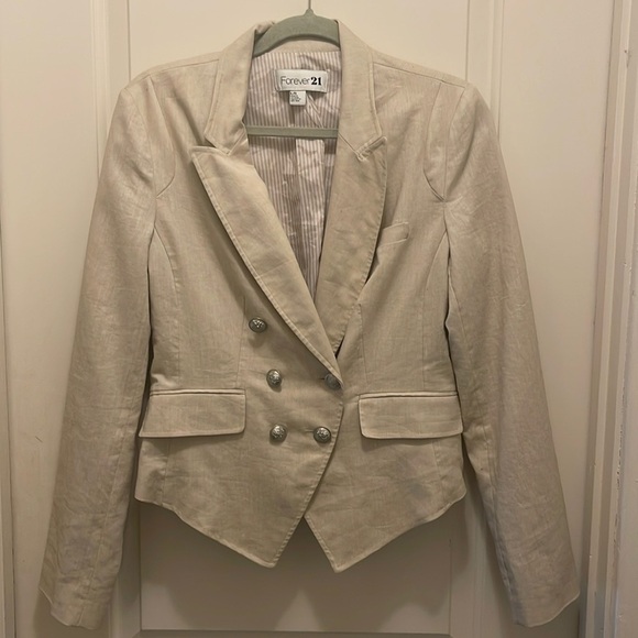 Forever21 - Cream Blazer - Picture 1 of 9